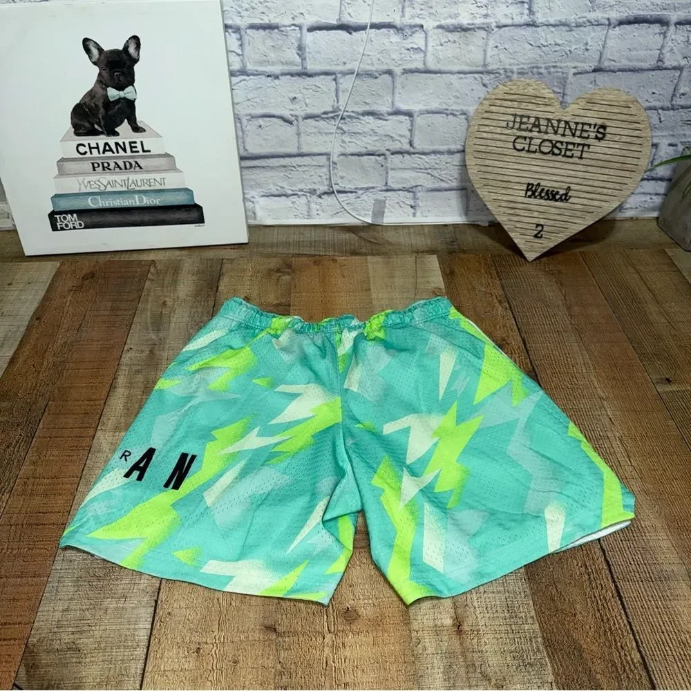 Nike Jordan Jumpman Air Printed Mesh Shorts Sunset Pulse size L
